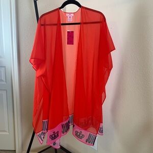 NWT Juicy Couture candy red‎ coverup wrap OSFM